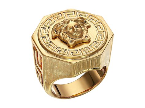 versace gold greek band ring|versace ring price.